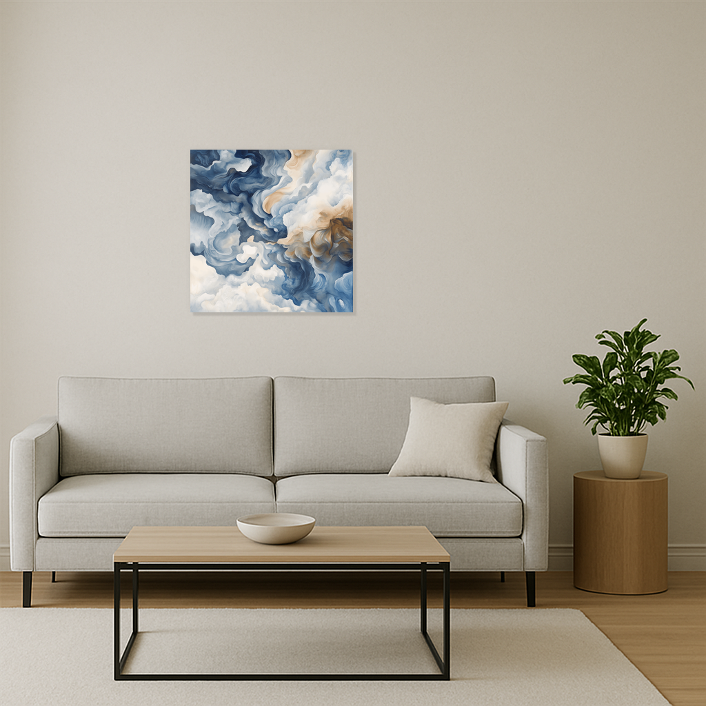 Dromerige Wolkenwereld in Blauw en Bruin