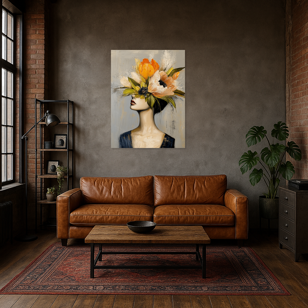 Bloemenpracht op een gezicht