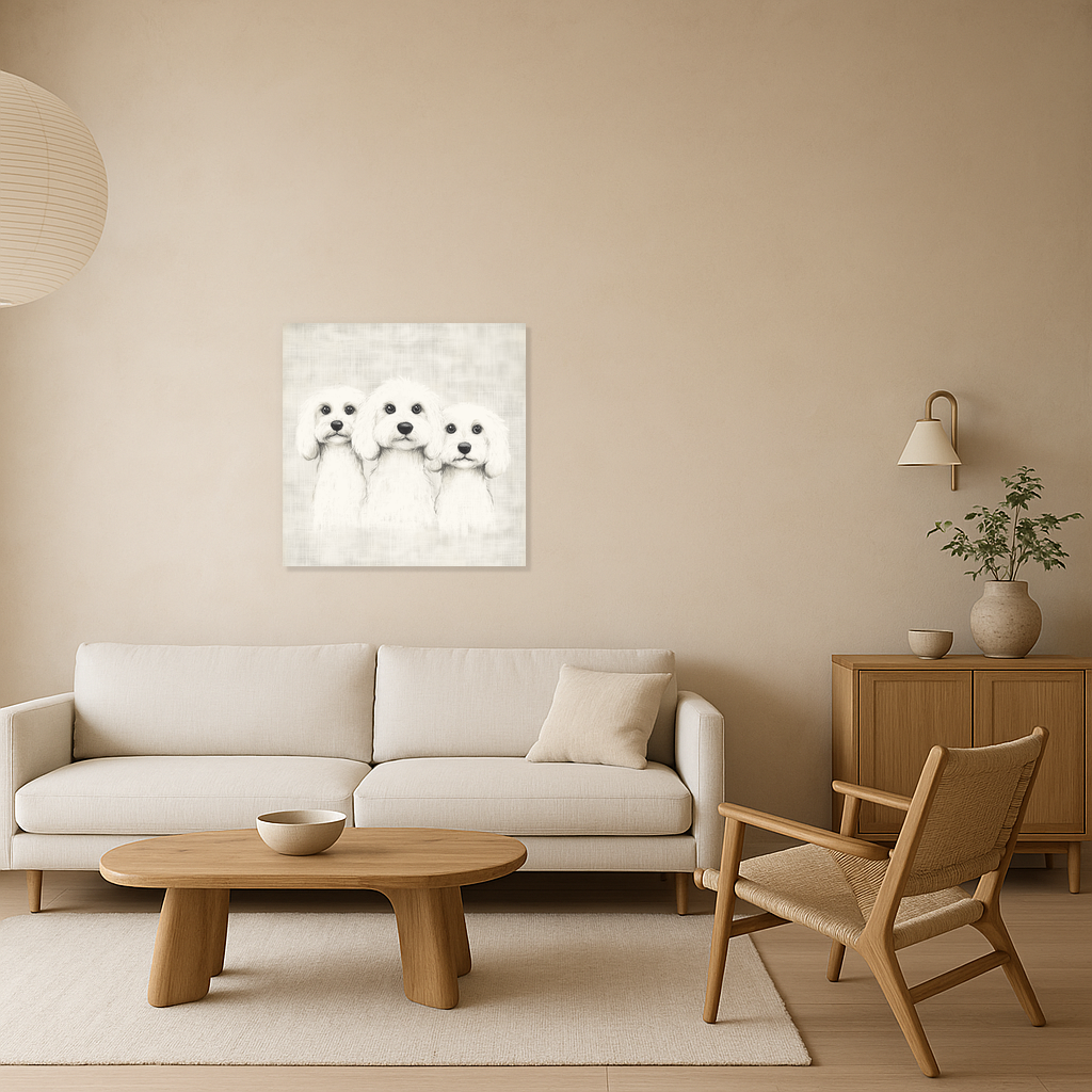 Drie Witte Honden Portret