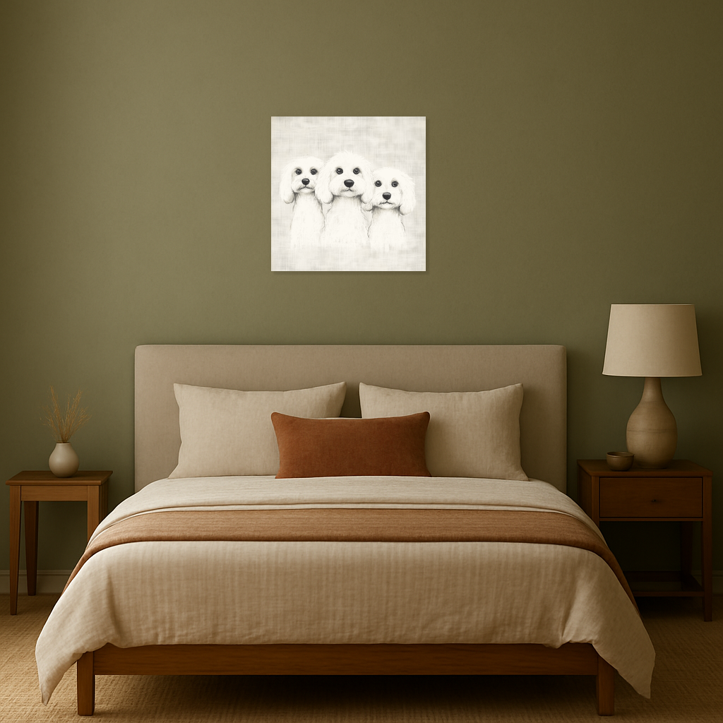 Drie Witte Honden Portret
