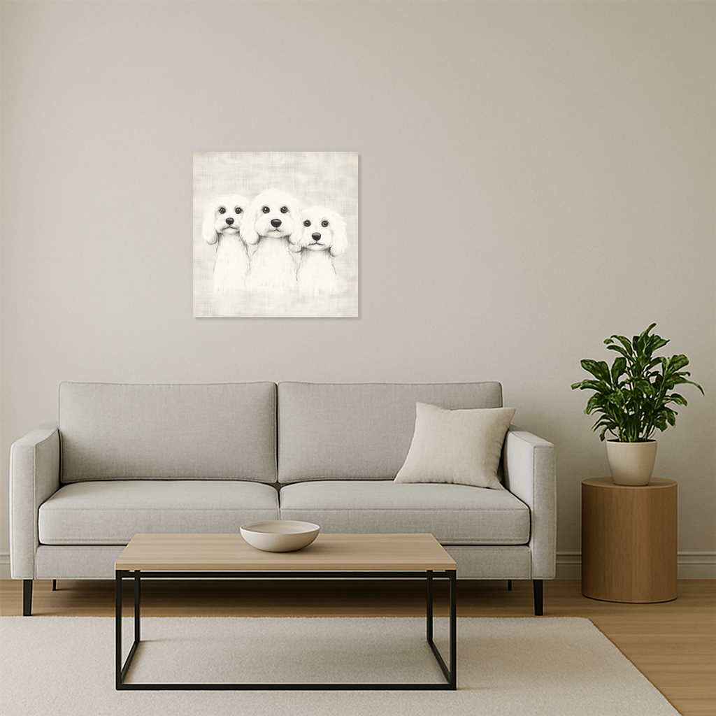 Drie Witte Honden Portret