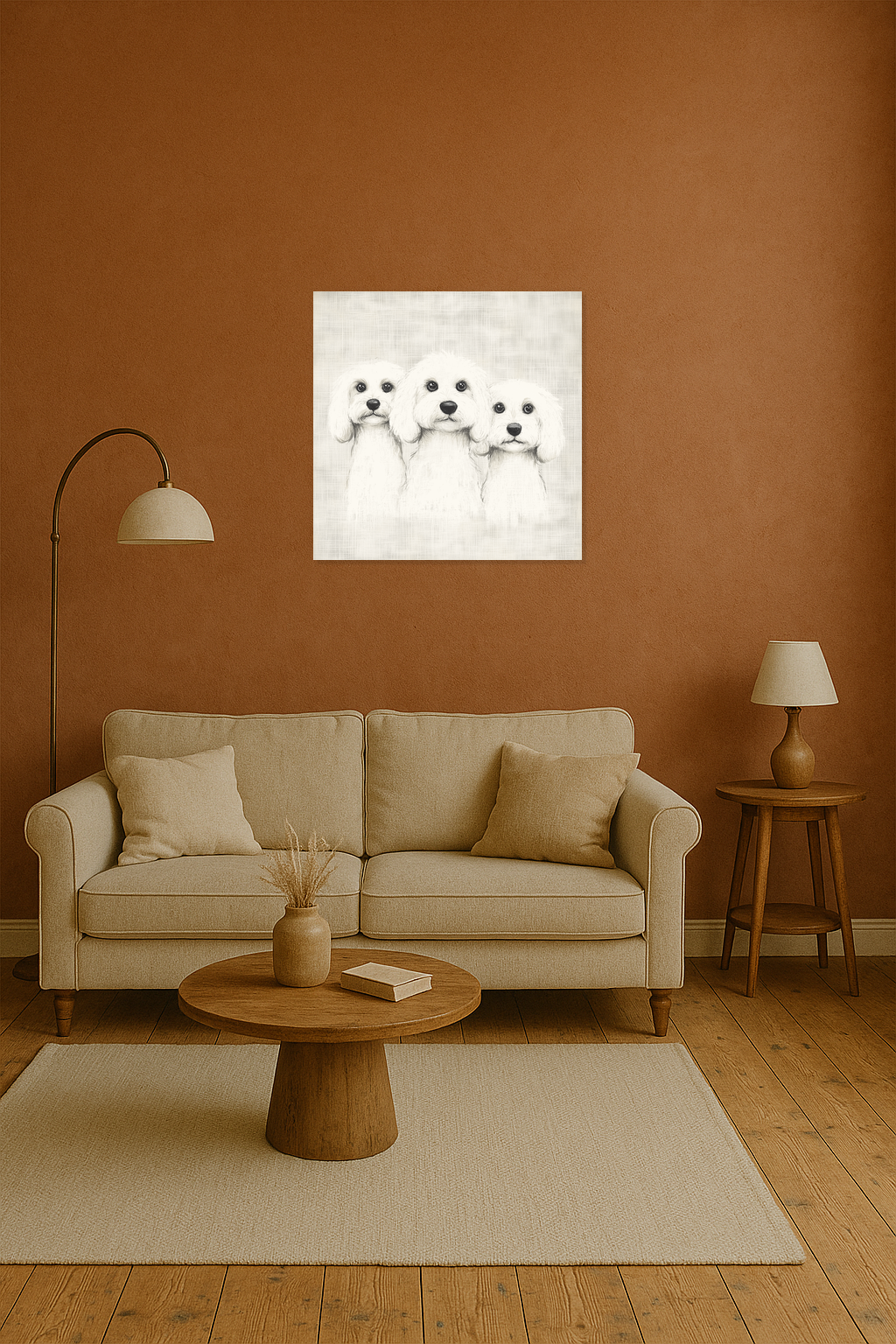 Drie Witte Honden Portret