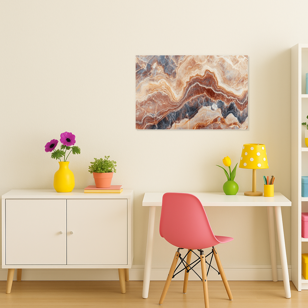 Aardse Marmertextuur in Warm Palet