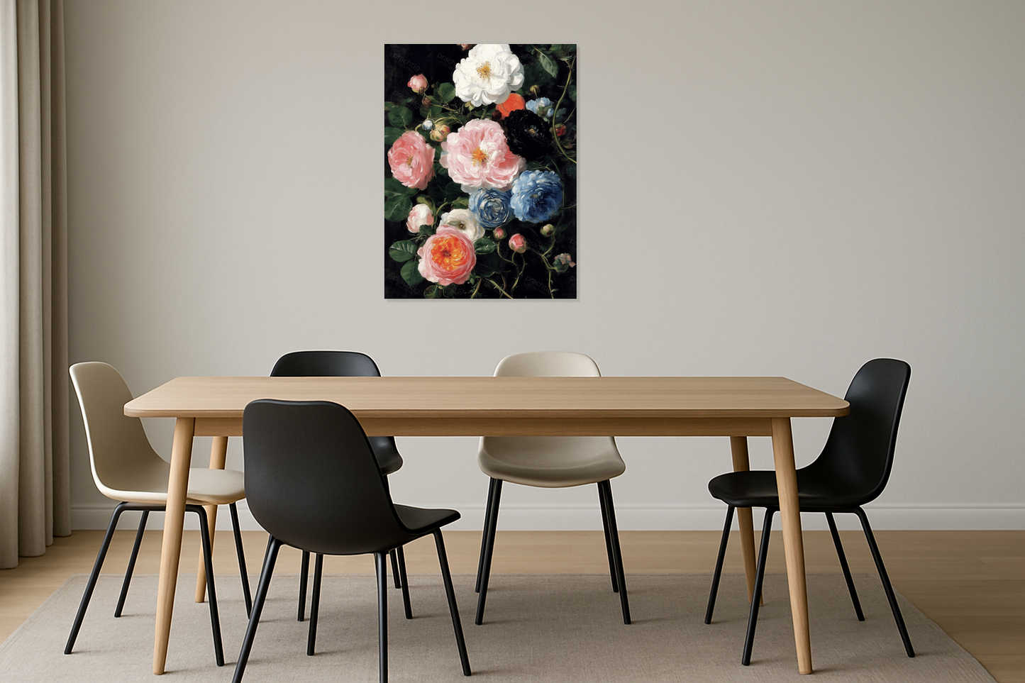 Bloemenpracht op Donkere Achtergrond