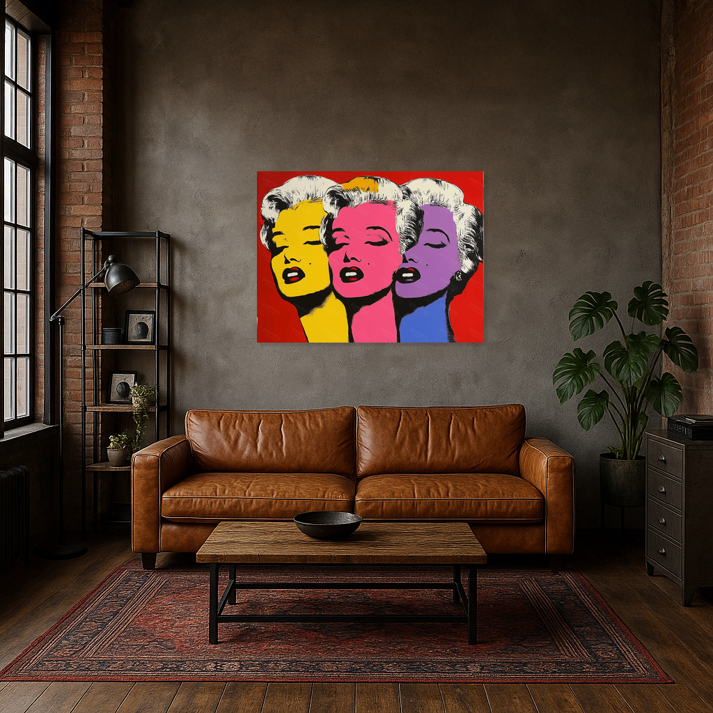 Drievoudige Pop Art Portret