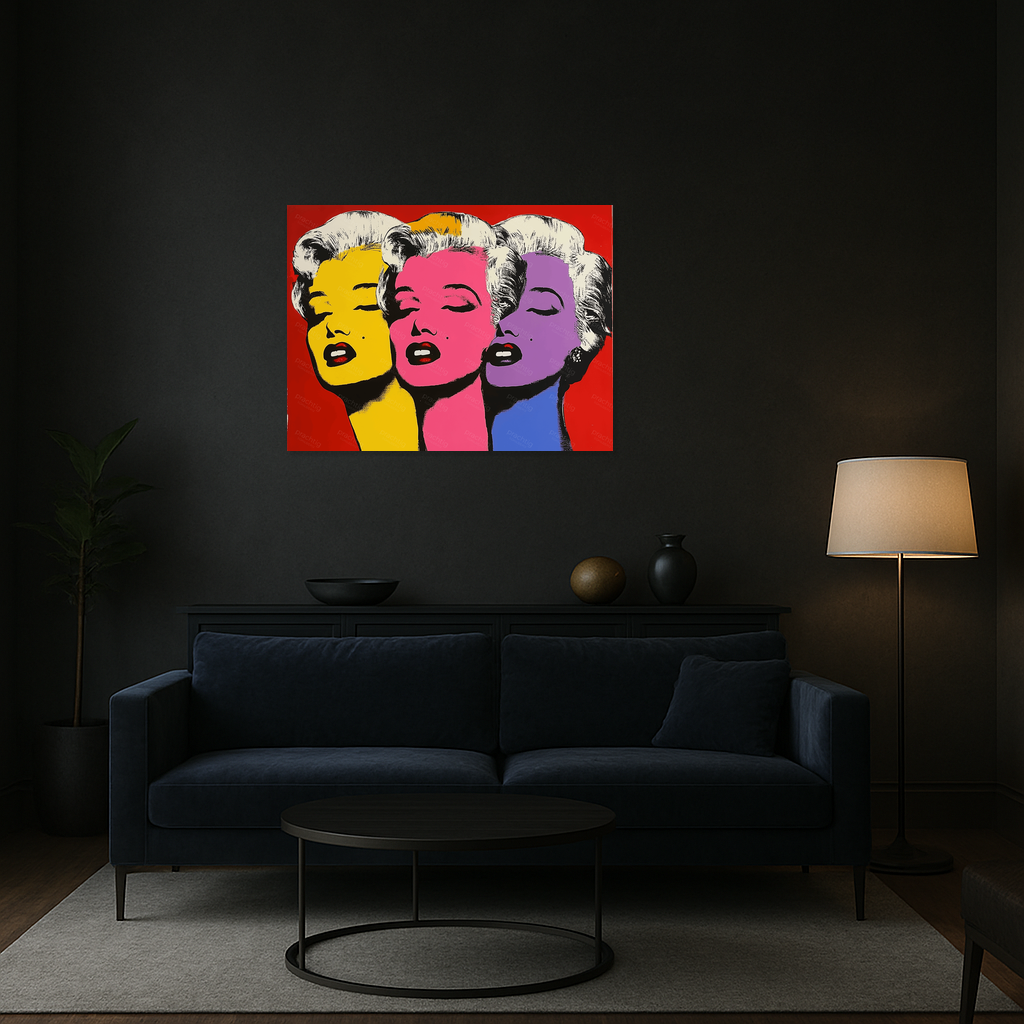 Drievoudige Pop Art Portret