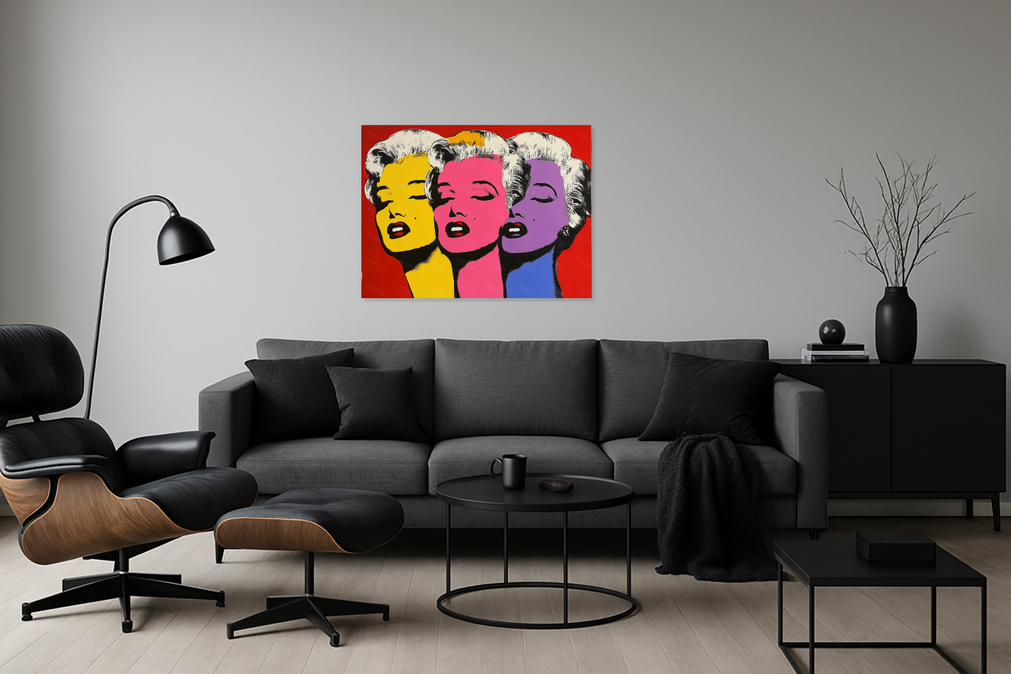 Drievoudige Pop Art Portret