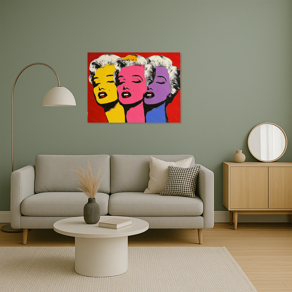 Drievoudige Pop Art Portret