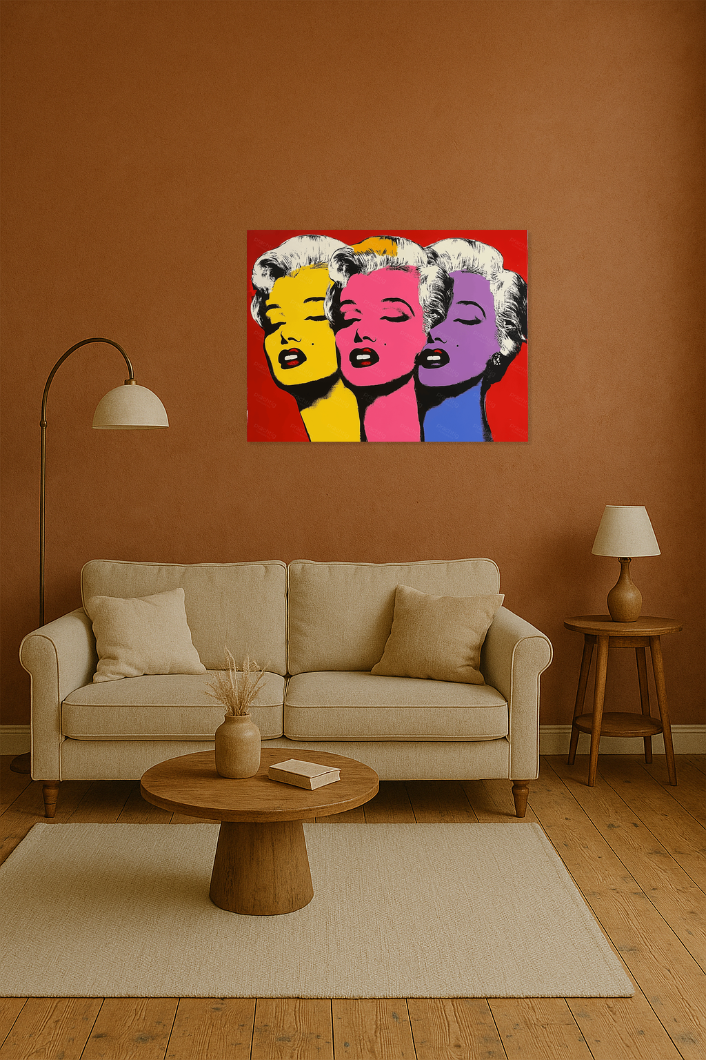 Drievoudige Pop Art Portret