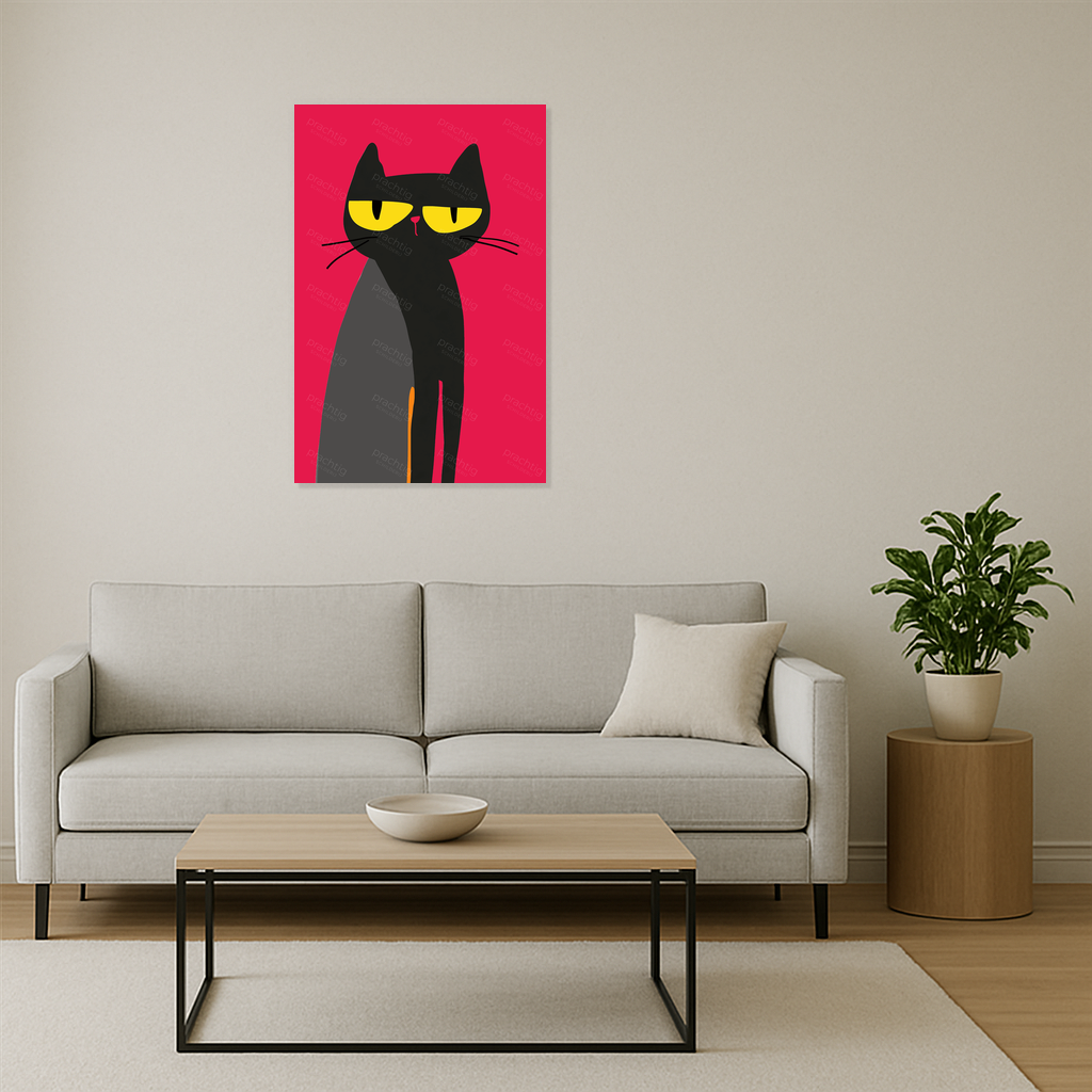 Geheimzinnige Kat met Gele Ogen