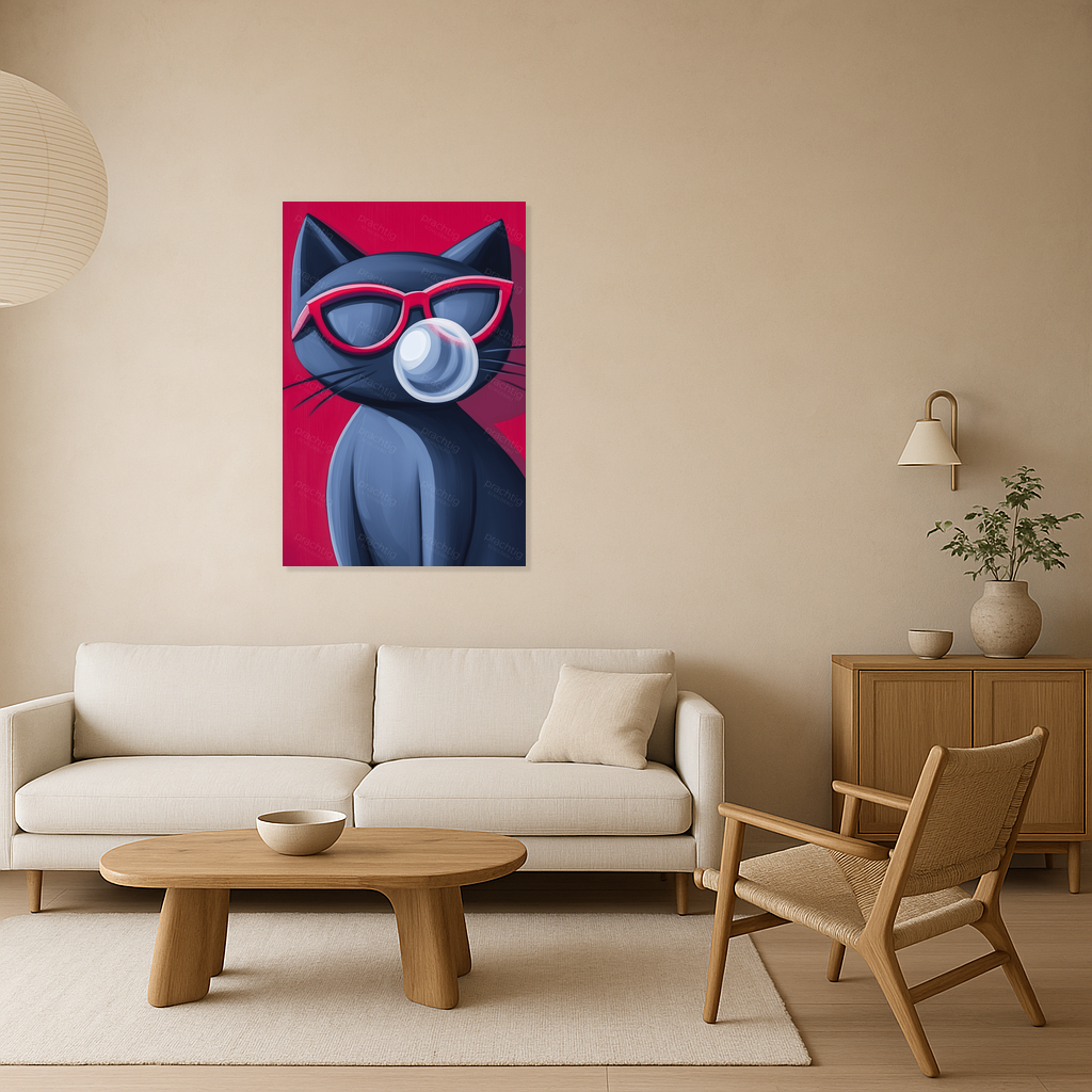 Coole kat met kauwgombal