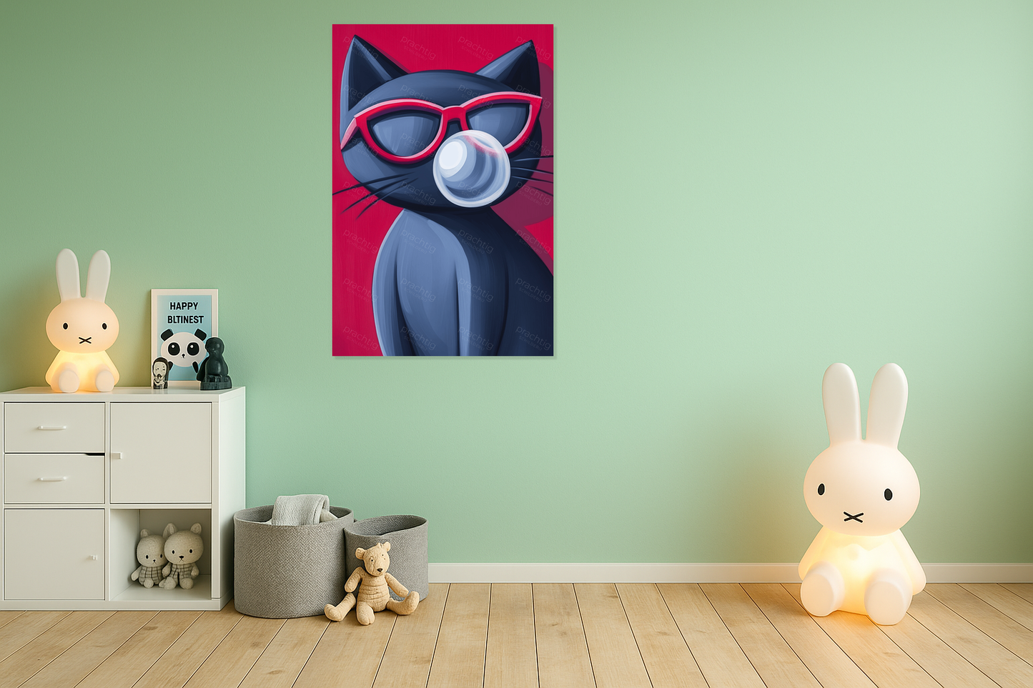 Coole kat met kauwgombal
