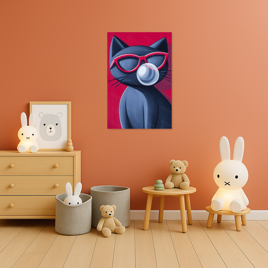 Coole kat met kauwgombal