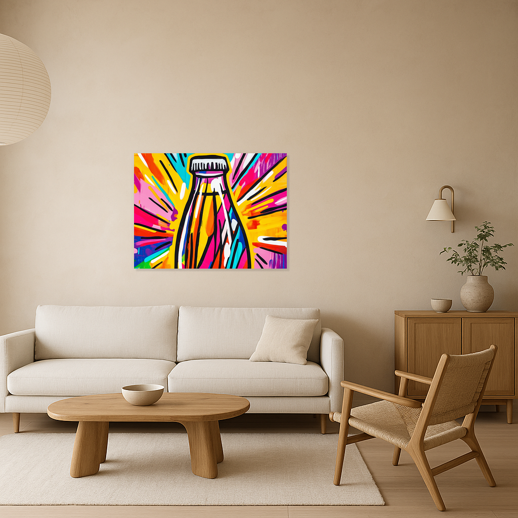 Fles vol kleur en energie