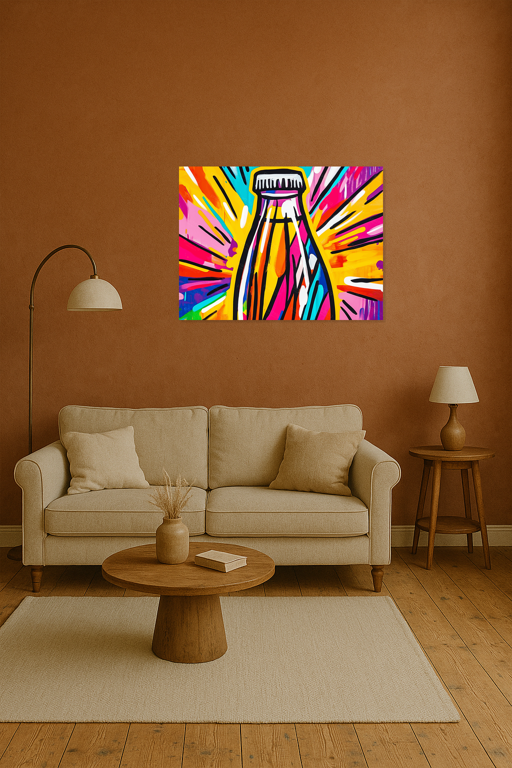 Fles vol kleur en energie