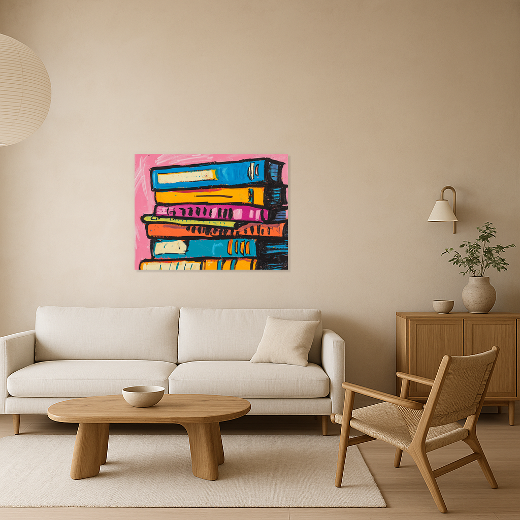 Bonte stapel boeken