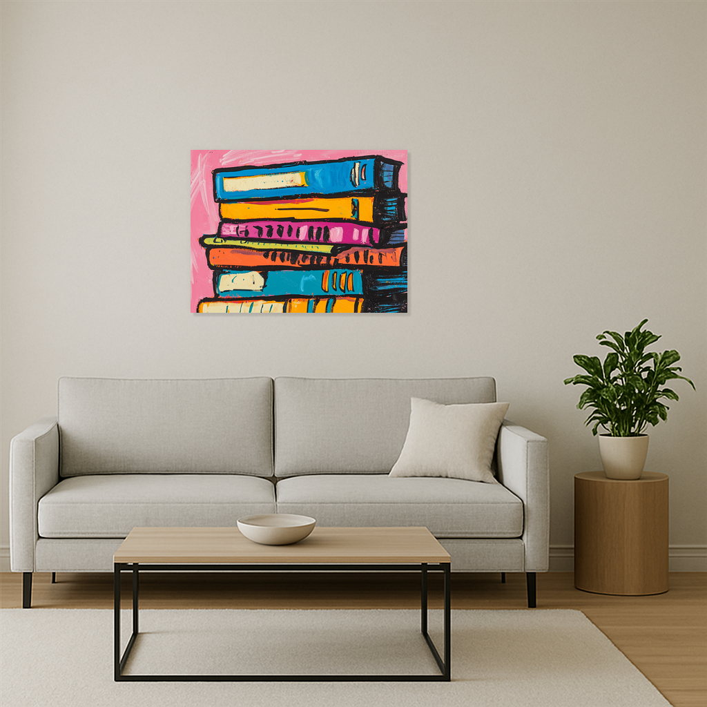 Bonte stapel boeken