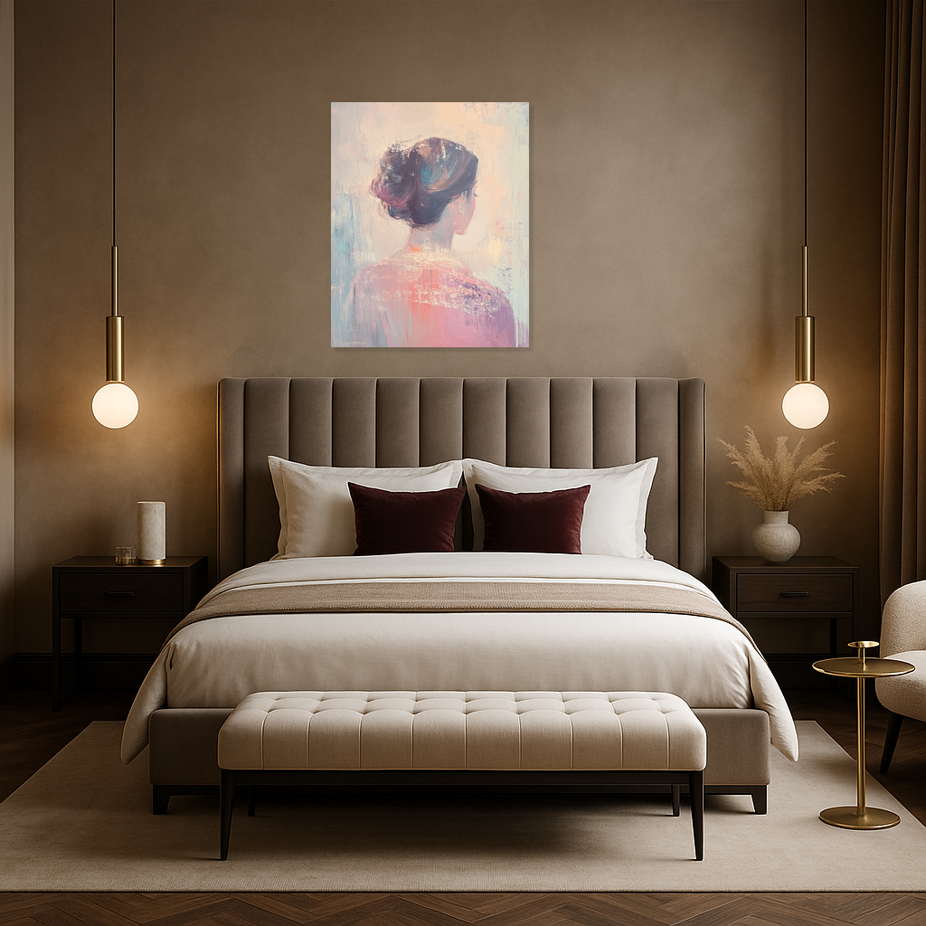 Dromerige Vrouw in Pastel