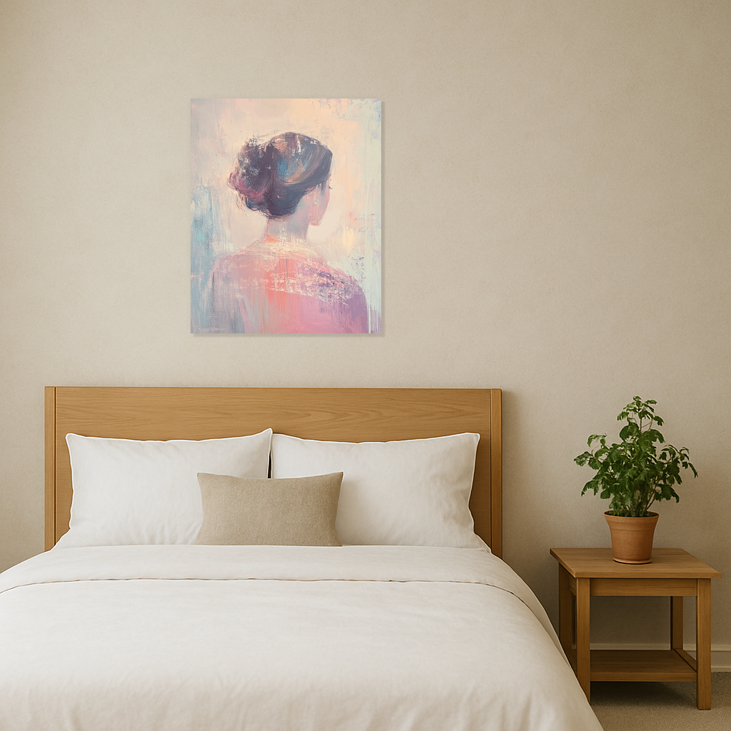 Dromerige Vrouw in Pastel