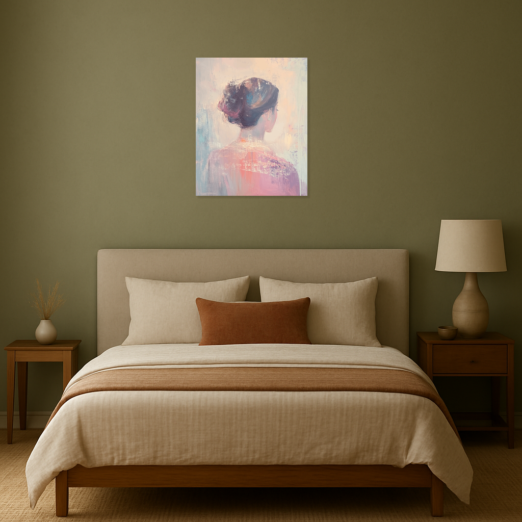 Dromerige Vrouw in Pastel