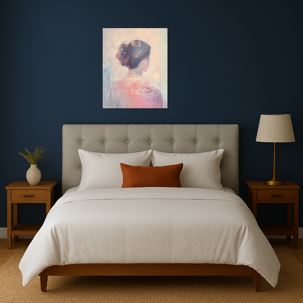 Dromerige Vrouw in Pastel