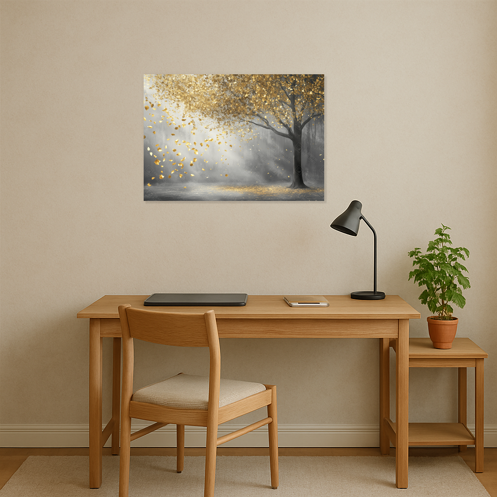 Dansende gouden bladeren