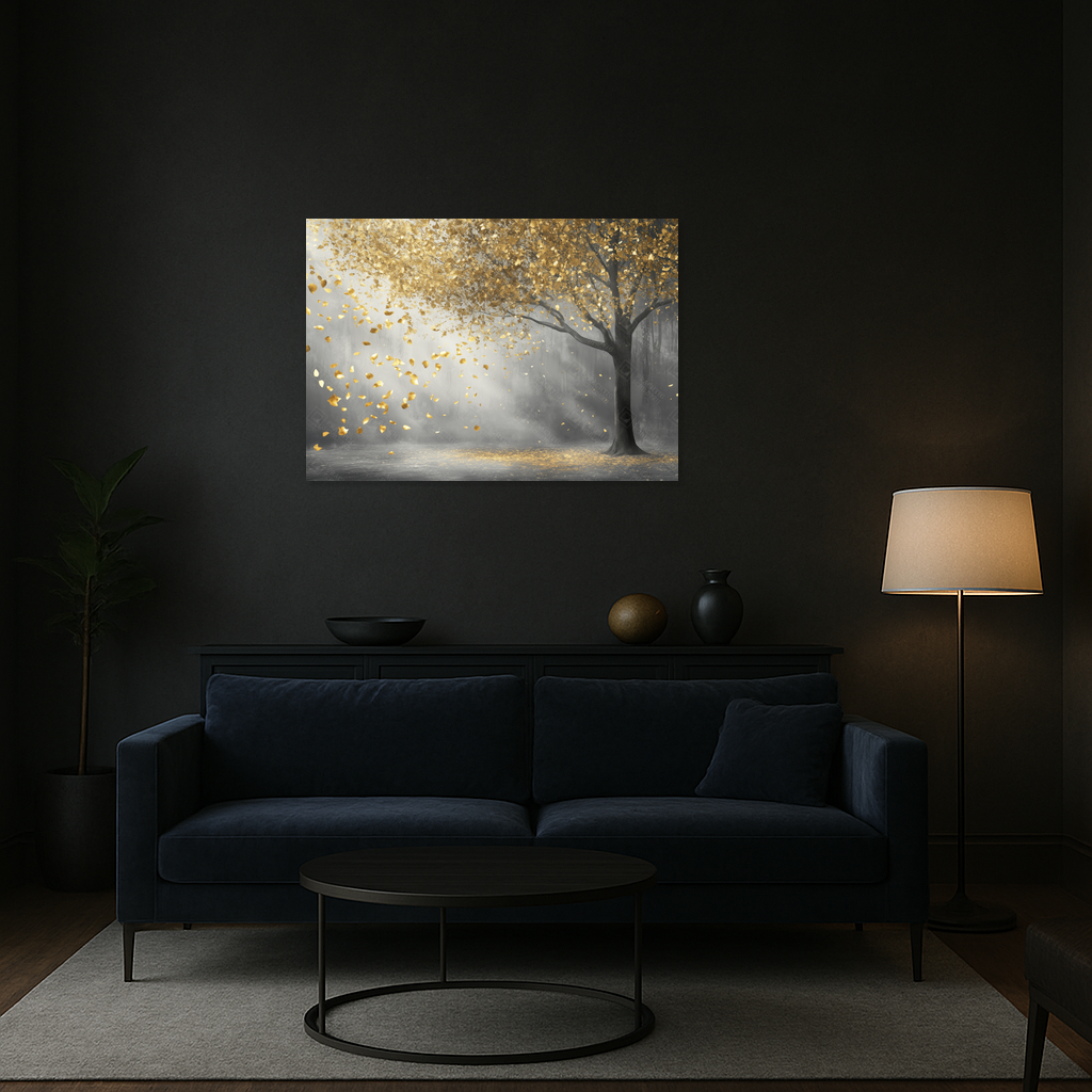 Dansende gouden bladeren