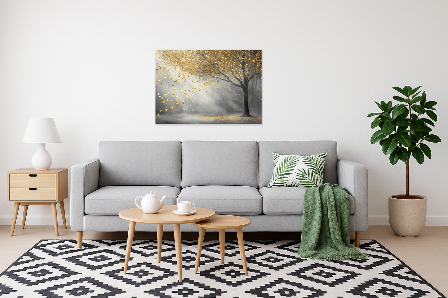 Dansende gouden bladeren