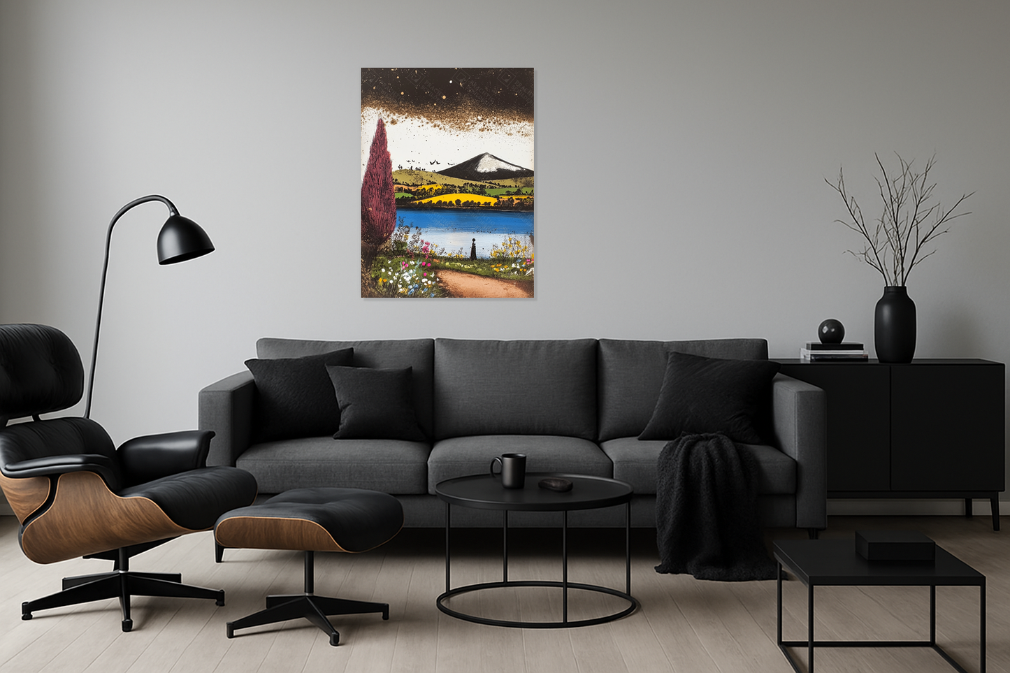 Avondlandschap met water
