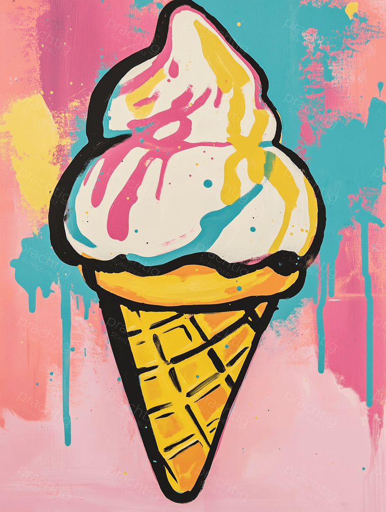 IJsje in Popart Kleuren