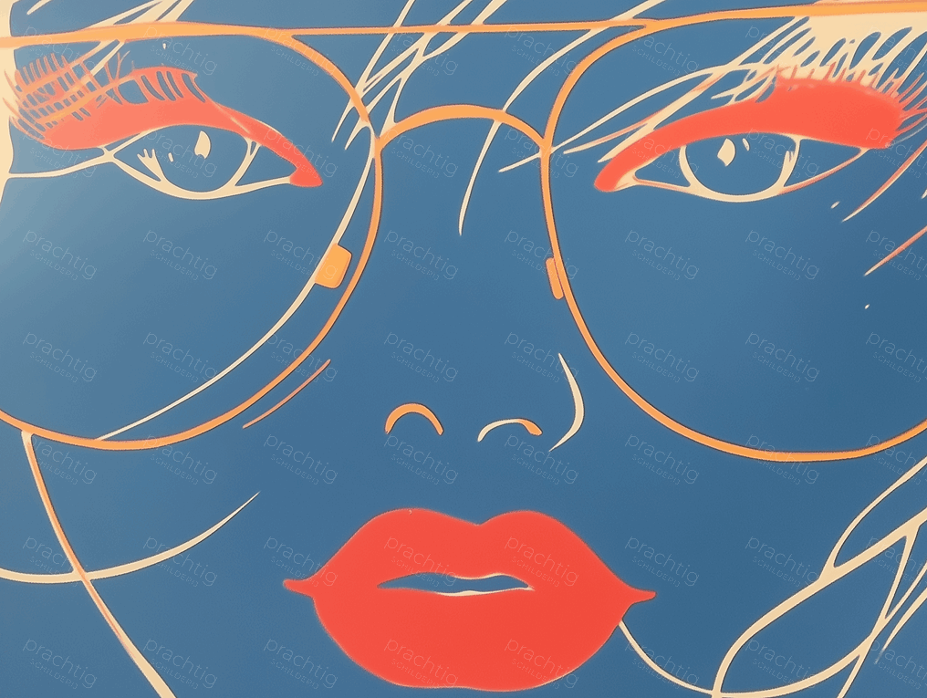 Vrouwelijk gezicht met bril