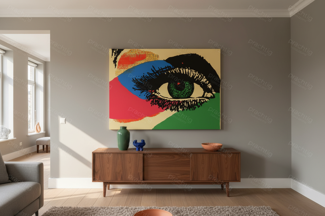 Kleurrijk Oog in Popart Stijl