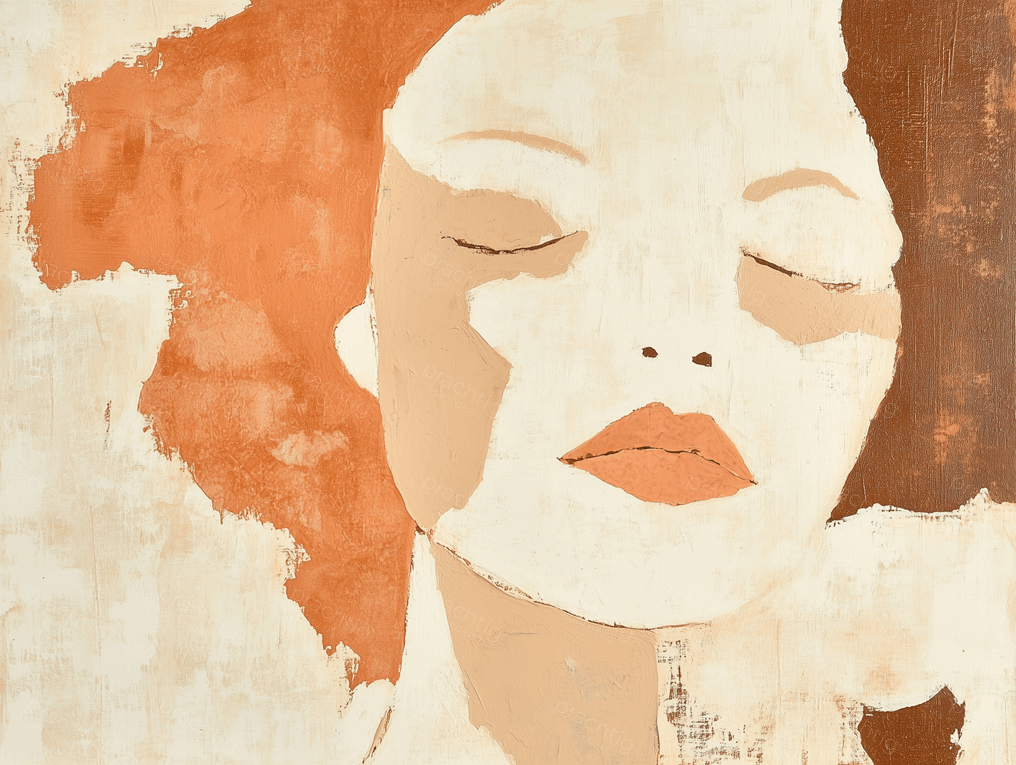 Dromerige vrouw in aardetinten