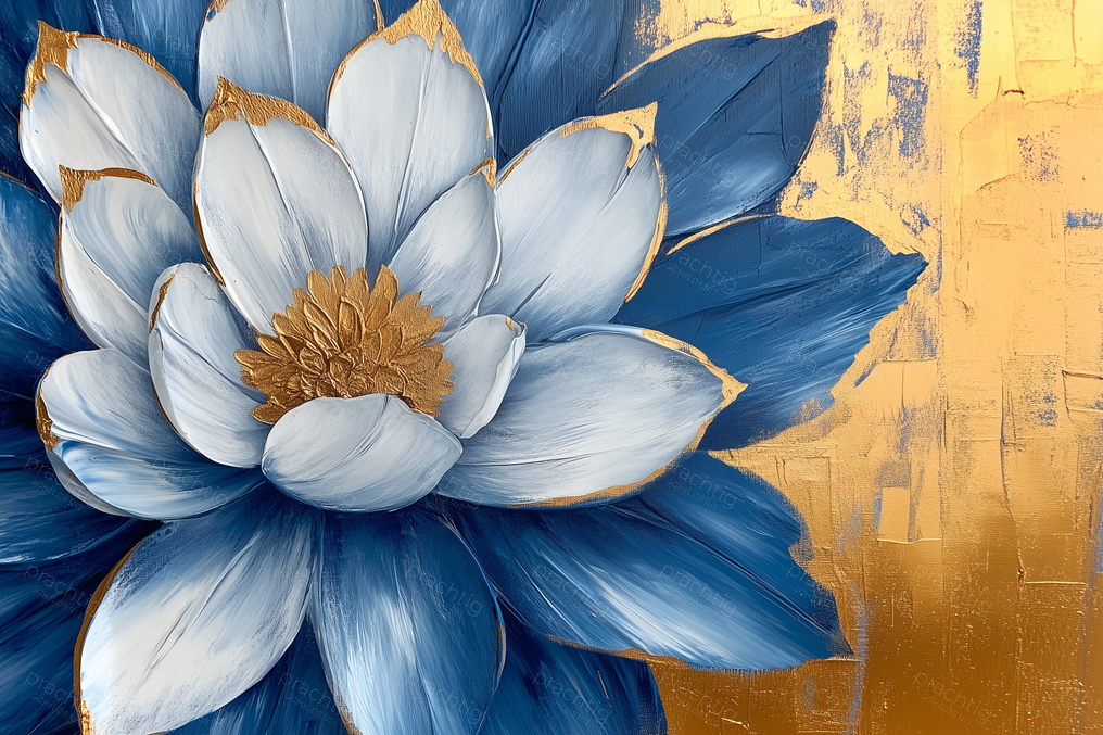 Koninklijke Bloem in Blauw en Goud