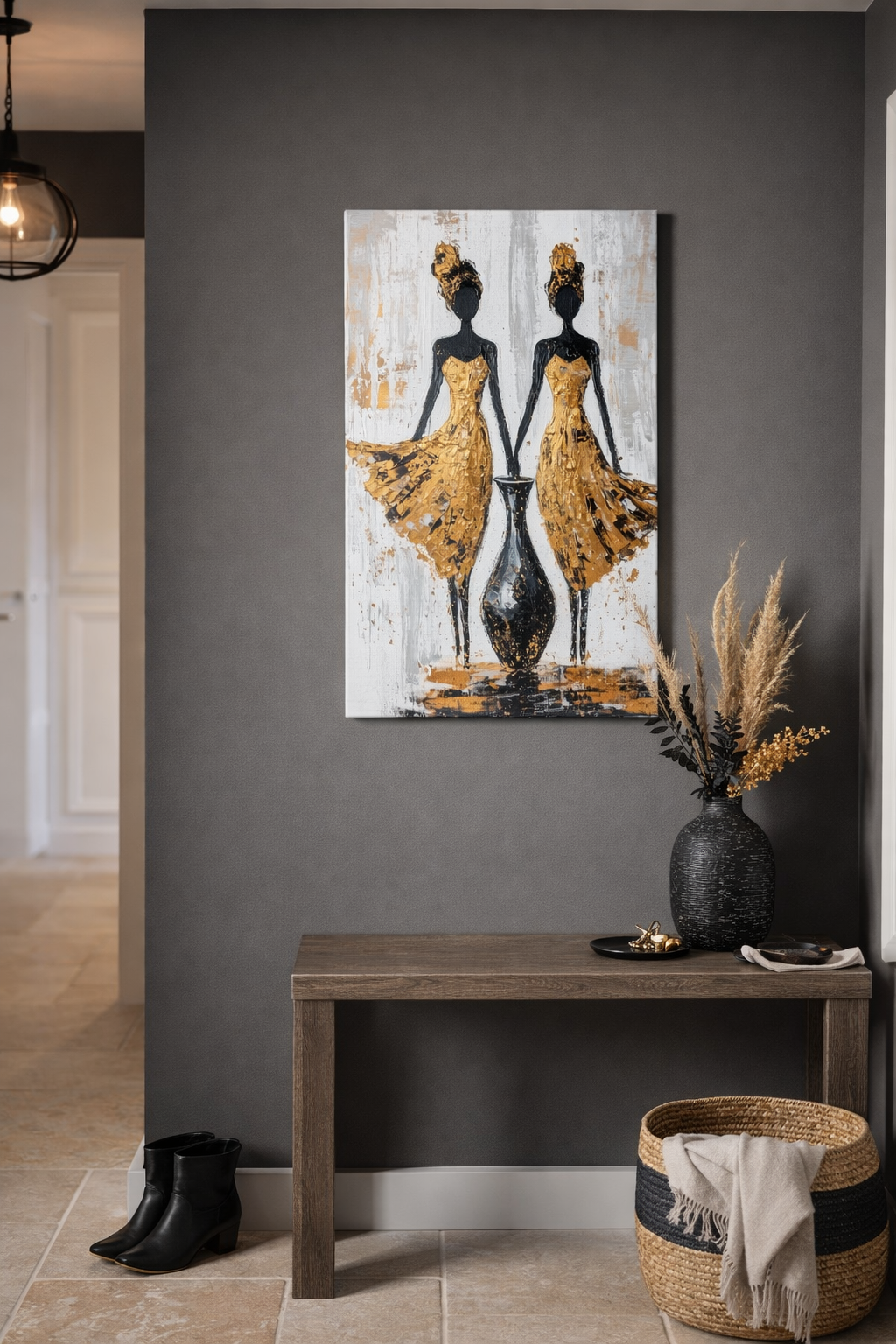Dansende Vormen in Goud