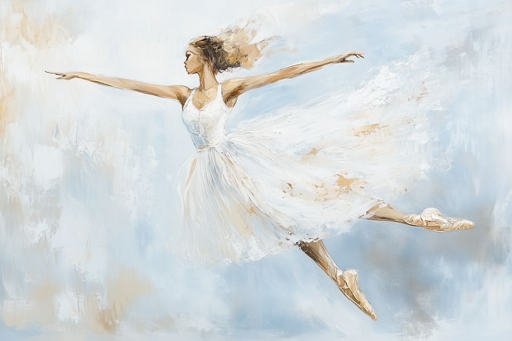 Dansende Ballerina in de Lucht