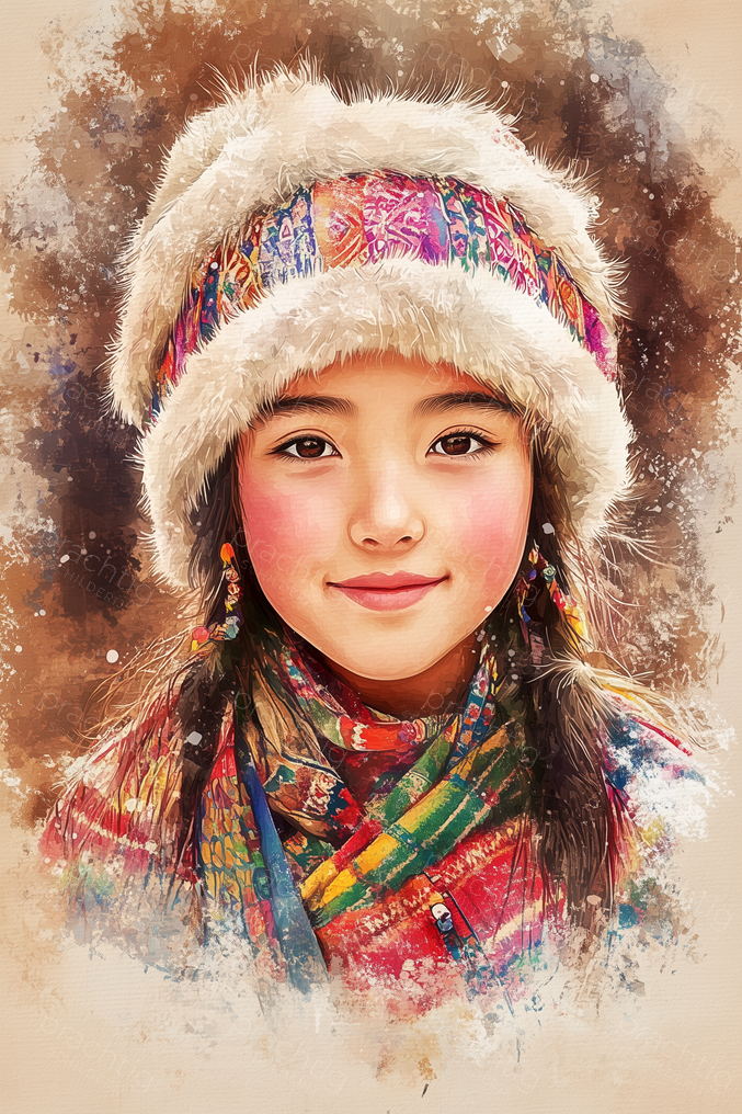 Winterse glimlach vol kleur