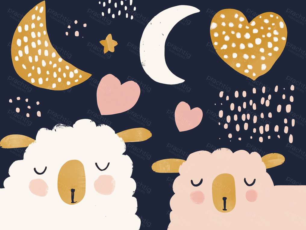 Slapende schapen onder sterrenhemel