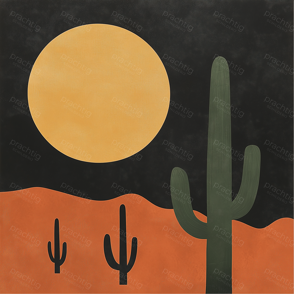 Ondergaande zon in de woestijn