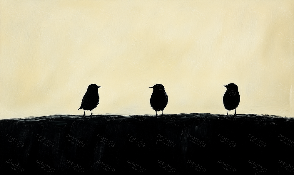 Stille Vogelsilhouetten