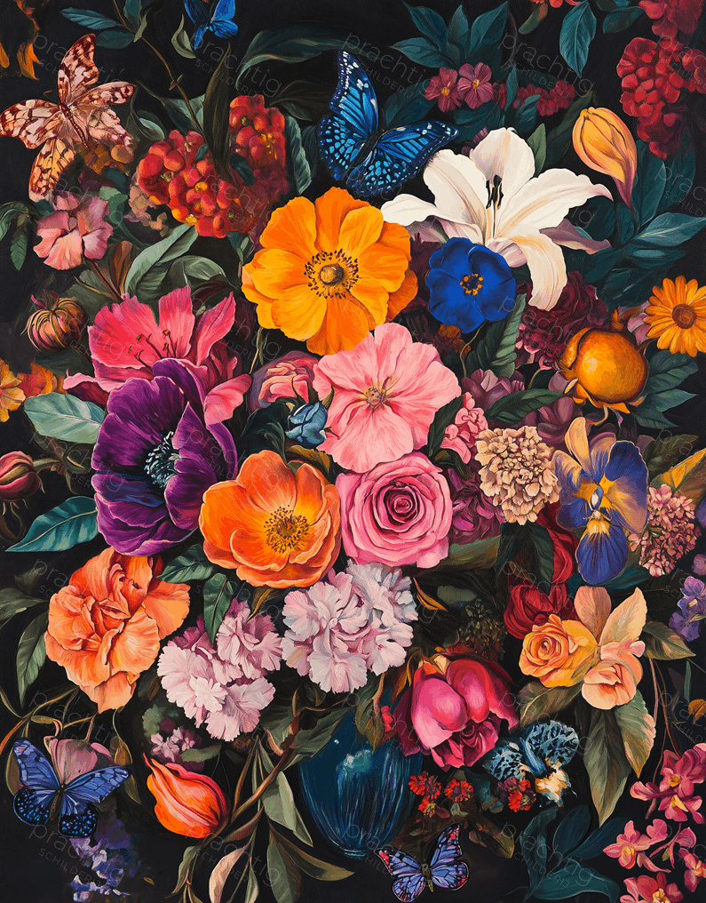 Bloemenpracht met Vlinders