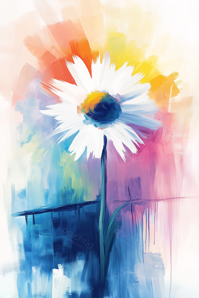 Wilde Margriet in Regenboogkleuren