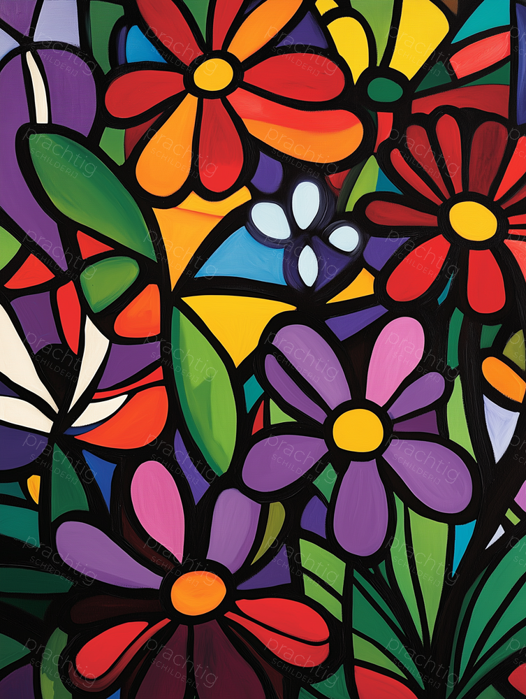 Bloemenpracht in Abstractie