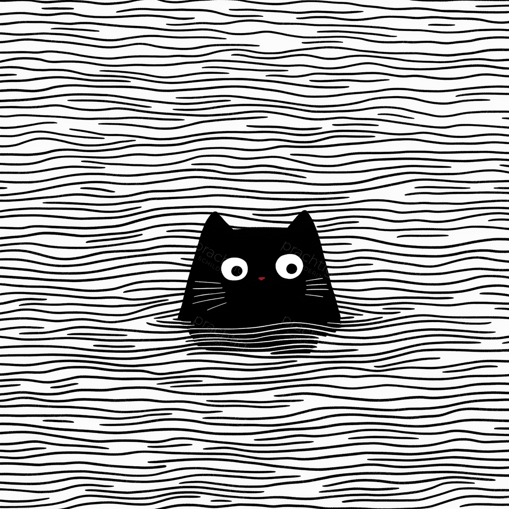 Kiekeboe Kat in Zwart-Wit