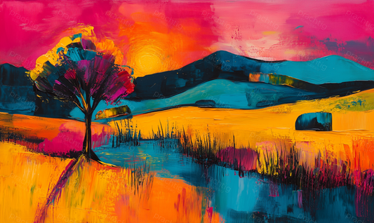 Zonsopgang in het Landschap