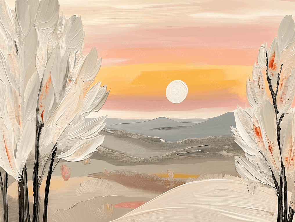 Herfstlandschap bij Zonsondergang