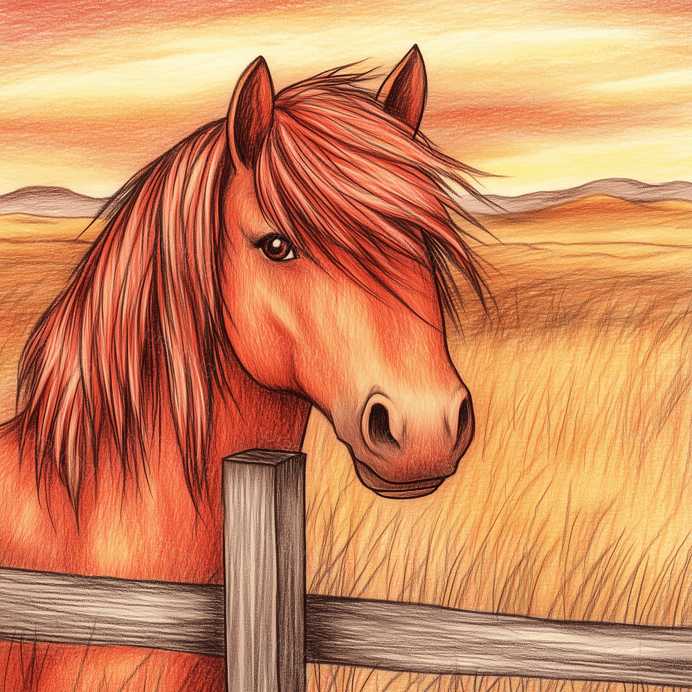 Paard in Gouden Weide