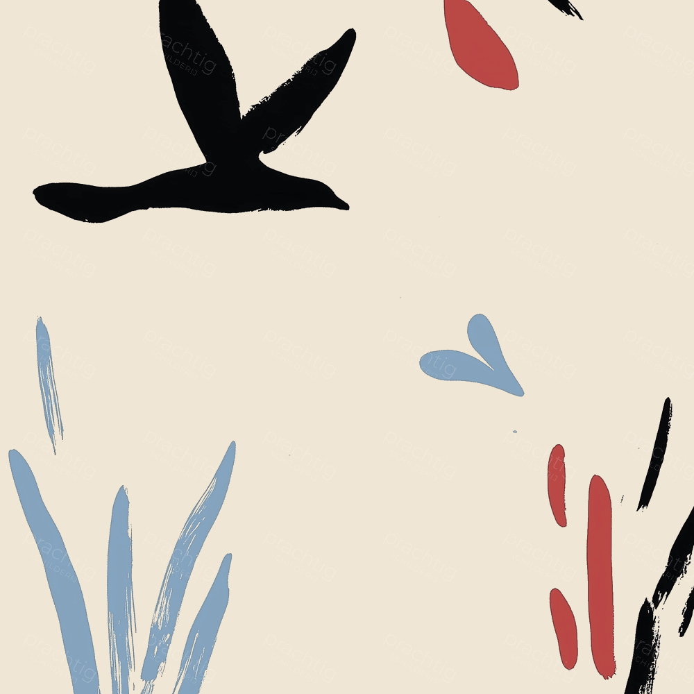 Vliegende vogel in vrije vormen