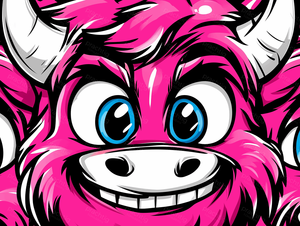 Roze monster met grote ogen