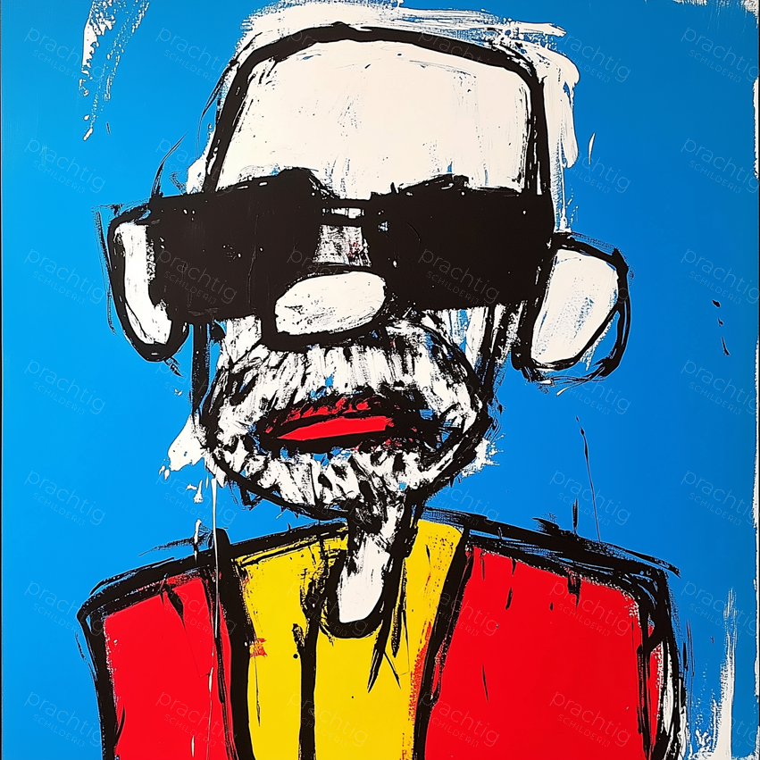 Expressieve Blik in Blauw